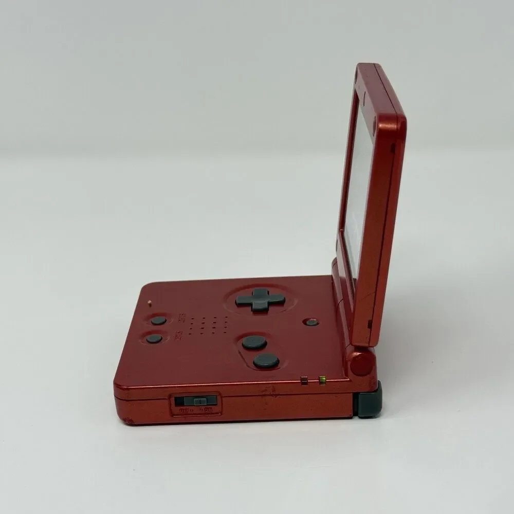 Nintendo Game Boy Advance SP AGS-001 Flame Red Console No Charger Tested